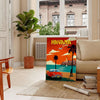 space Havana Cuba vintage travel poster rich shades blue red striking wall art essence retro charm gift decor piece multiple sizes A4 A0