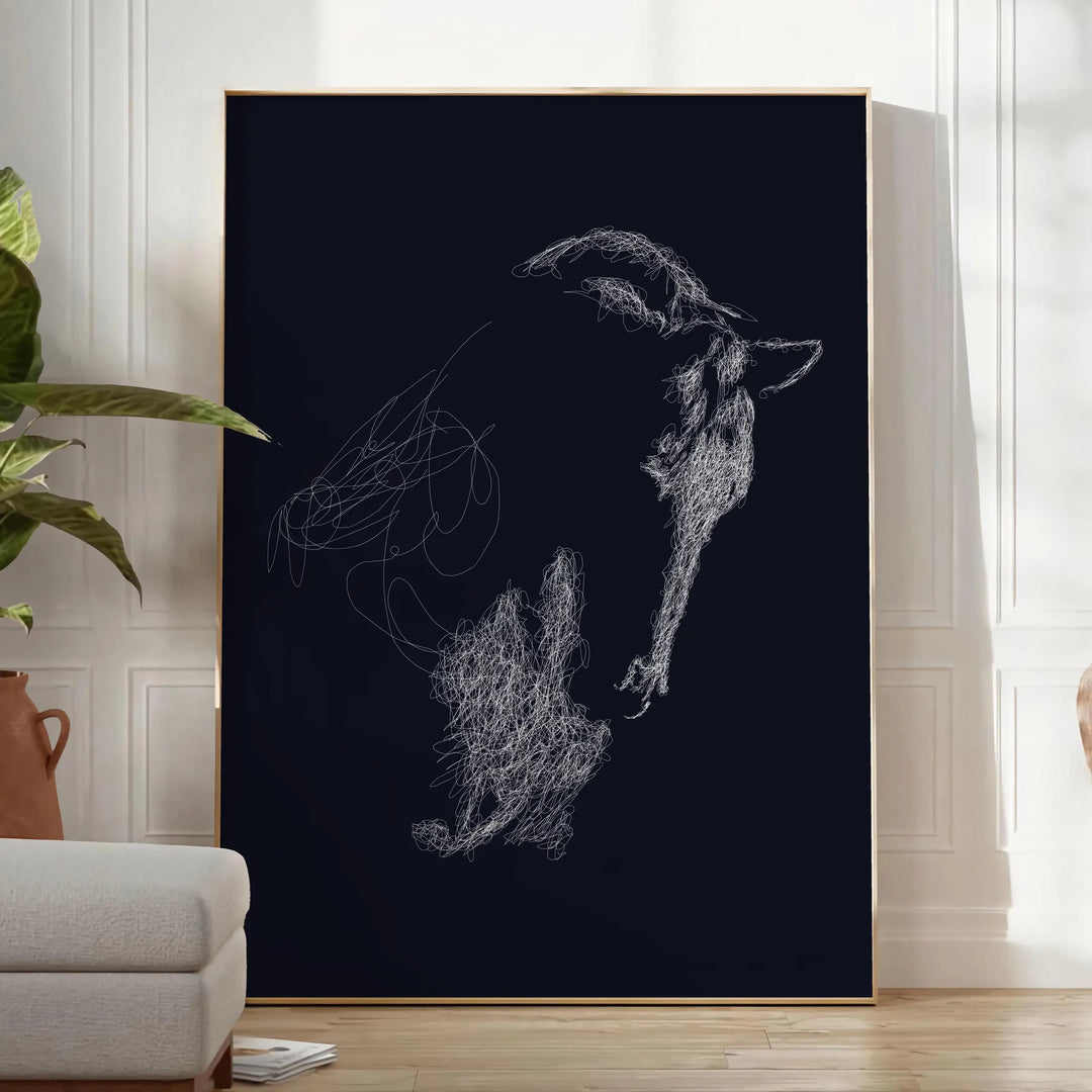 Horse Animal Print Travel Poster High Quality Frame Premium Print Home Decor Color