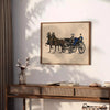 captivating Horse Travel poster stunning blend black green hues wall art extraordinary print elegance space unique gift decor artwork available sizes A4 cm A0