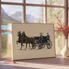 captivating Horse Travel poster stunning blend black green hues wall art extraordinary print elegance space unique gift decor artwork available sizes A4 cm A0