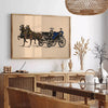 captivating Horse Travel poster stunning blend black green hues wall art extraordinary print elegance space unique gift decor artwork available sizes A4 cm A0