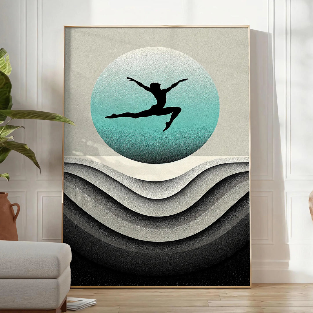 Human Jump Poster Travel Poster High Quality Frame Premium Print Home Decor Color