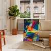 space hyperbeast art poster vibrant blend blue green hues print wall stunning piece ideal gift enthusiasts sizes A4 cm A0