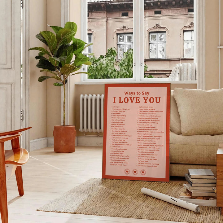 I Love You Art Print Travel Poster High Quality Frame Premium Print Home Decor Color