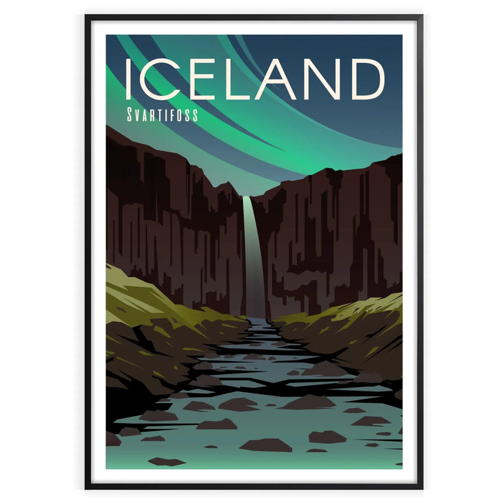 Affiche de voyage imprimée en Islande