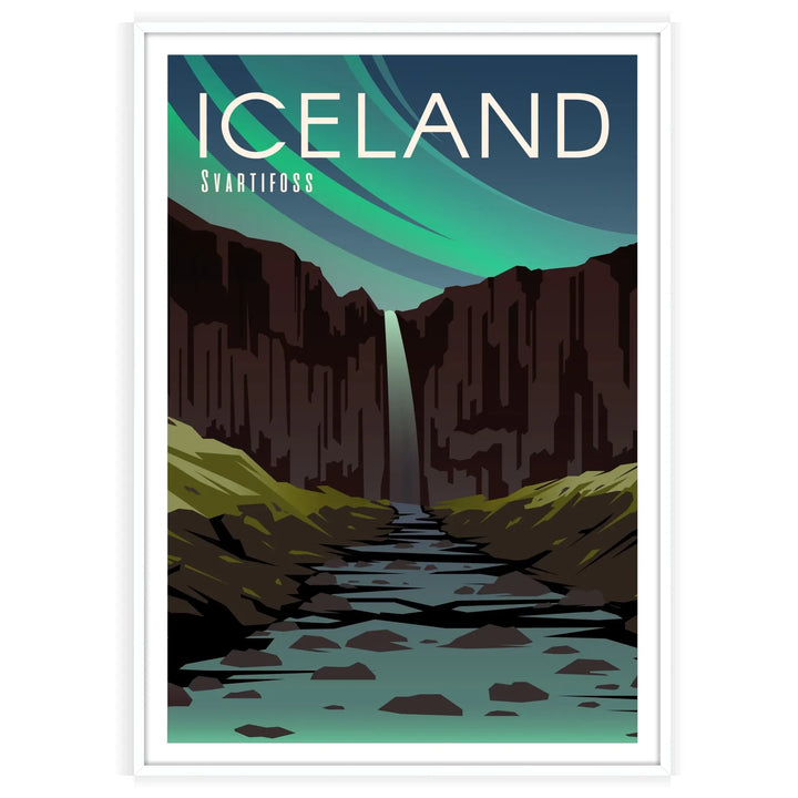 Affiche de voyage imprimée en Islande