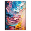 space vibrant impasto oil painting poster rich green blue hues art lover striking wall ideal gift framed unframed options decor style walls