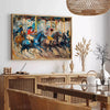 space stunning impasto oil painting poster vibrant green blue hues eye print perfect wall art room ideal gift lovers artwork standalone