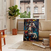beauty impasto oil painting captivating poster green gray tones striking wall art piece texture depth space ideal gift lovers available
