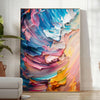space vibrant impasto oil painting poster rich green blue hues art lover striking wall ideal gift framed unframed options decor style walls