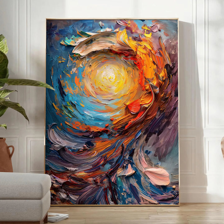 Impasto Oil Painting Wall Art Travel Poster High Quality Frame Premium Print Home Decor Color