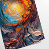 space stunning impasto oil painting poster vibrant green orange hues wall art thoughtful gift artwork touch creativity room print personalized