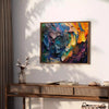 vibrant beauty impasto oil painting poster rich green orange hues stunning wall art piece perfect unique artwork gift captivating home decor print unframed options style preferences