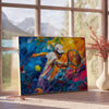 space captivating impressionism art poster vibrant orange blue hues wall stunning artwork ideal gift lover style available creativity home exquisite print