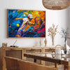 space captivating impressionism art poster vibrant orange blue hues wall stunning artwork ideal gift lover style available creativity home exquisite print