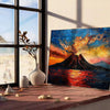 space captivating Impressionism art poster striking blend black orange hues lovers exquisite wall piece thoughtful gift unframed version style