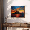 space captivating Impressionism art poster striking blend black orange hues lovers exquisite wall piece thoughtful gift unframed version style