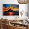space captivating Impressionism art poster striking blend black orange hues lovers exquisite wall piece thoughtful gift unframed version style