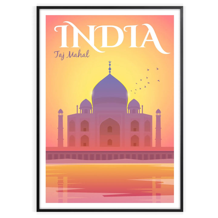 Affiche de voyage imprimée en Inde