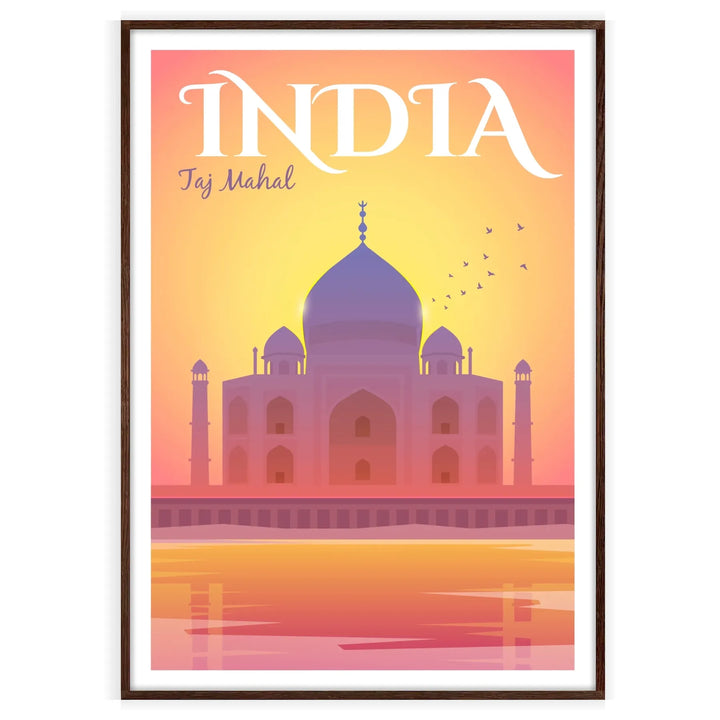 Affiche de voyage imprimée en Inde