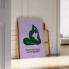 space Inhale Future yoga poster green blue hues gift wall art collection print tranquility mindfulness sizes A4 cm A0