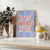 space It Is What motivational poster brown blue hues inspirational wall art perfect gift occasion touch wisdom decor standalone print versatile display options