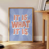 space It Is What motivational poster brown blue hues inspirational wall art perfect gift occasion touch wisdom decor standalone print versatile display options