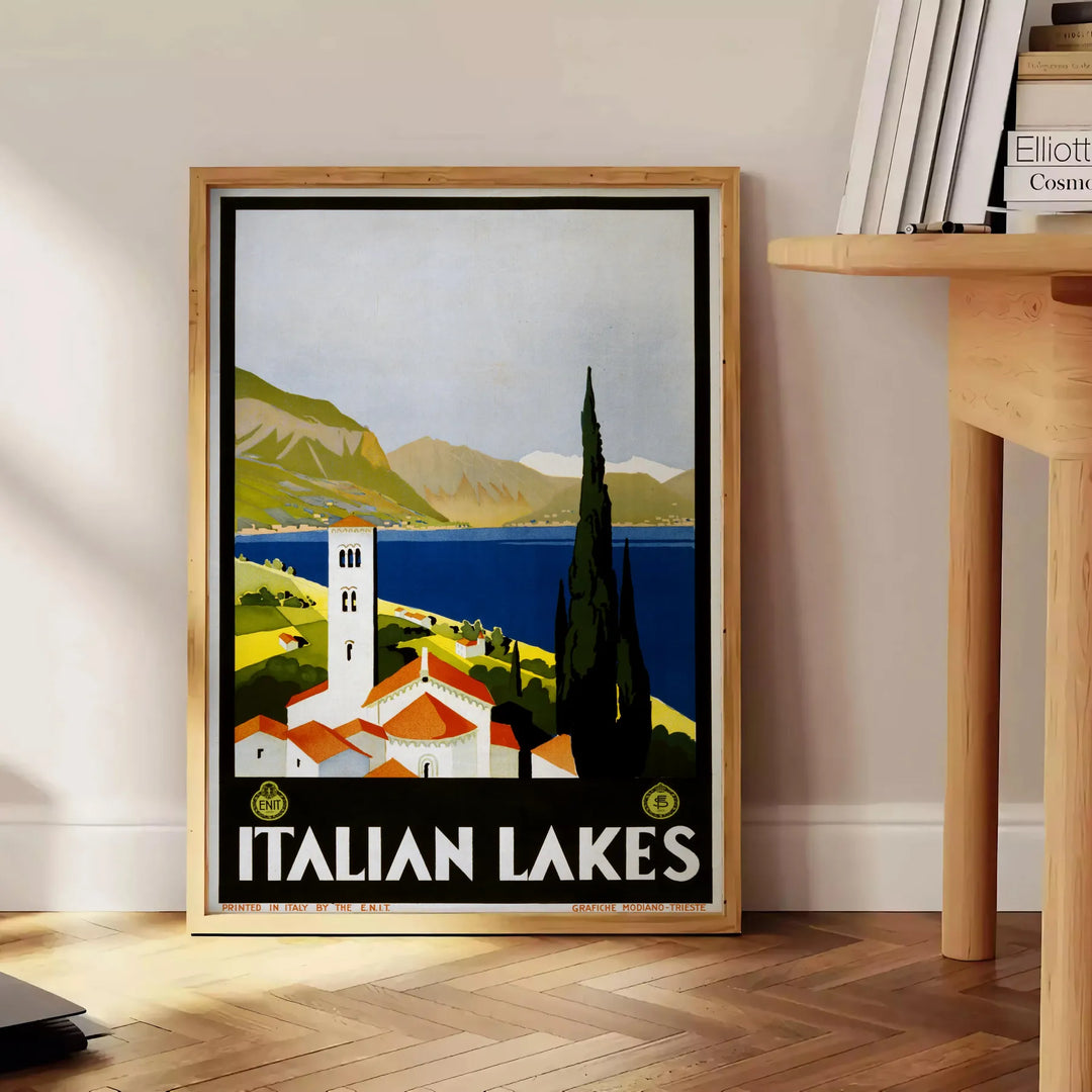 Italian Lakes Travel Poster Poster Travel Poster High Quality Frame Premium Print Home Decor Color