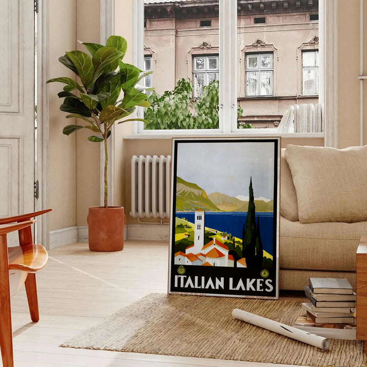 Italian Lakes Travel Poster Poster Travel Poster High Quality Frame Premium Print Home Decor Color