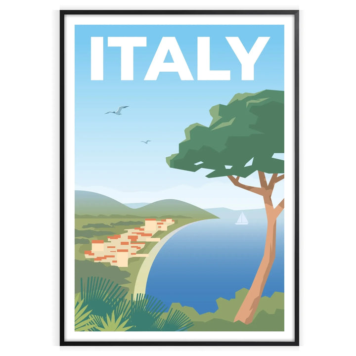 Affiche de voyage imprimée en Italie