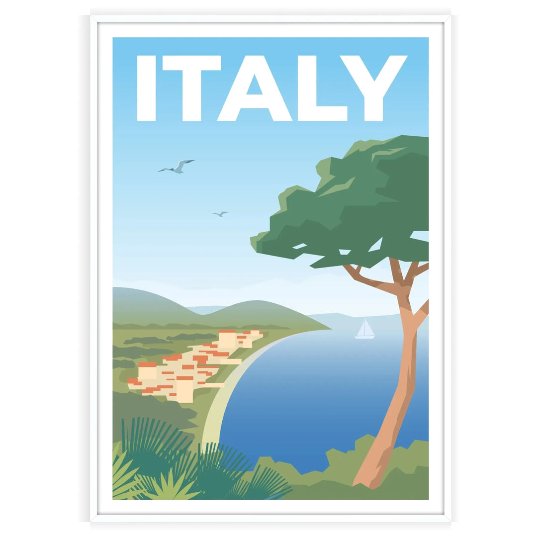 Affiche de voyage imprimée en Italie