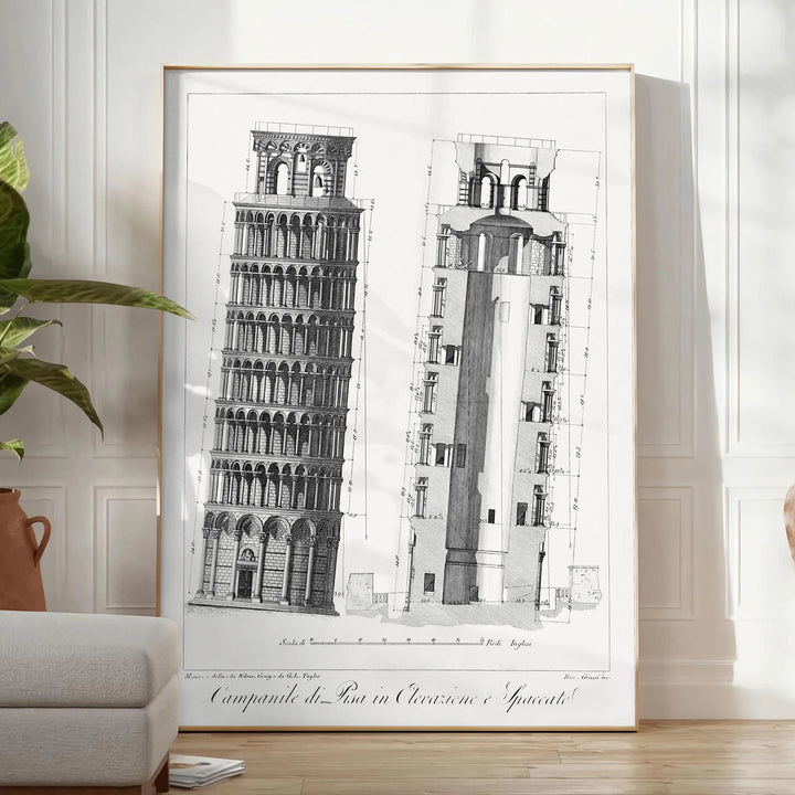 Italy Pisa Travel Poster Print Travel Poster High Quality Frame Premium Print Home Decor Color