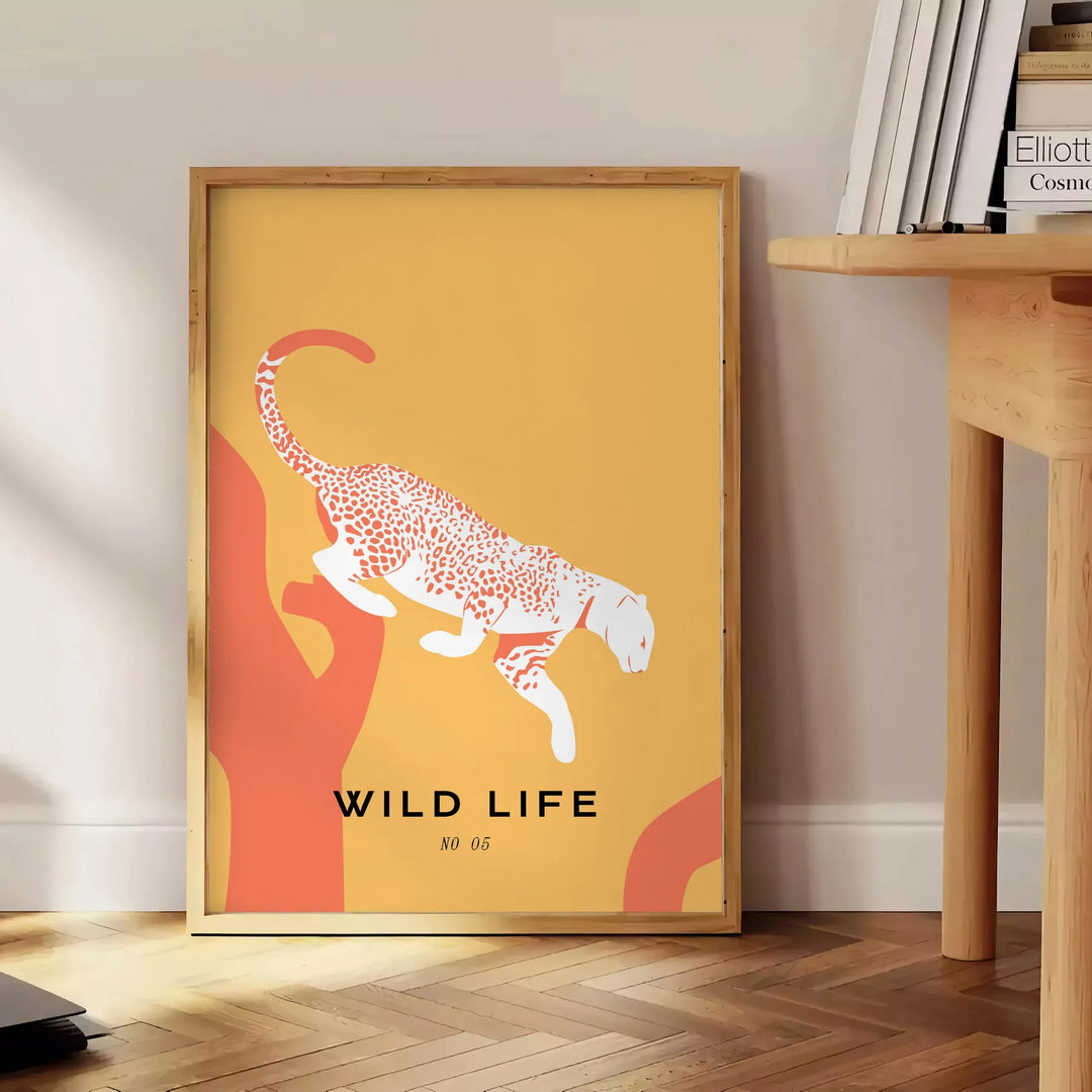 Jaguar Animal Wall Print Travel Poster High Quality Frame Premium Print Home Decor Color