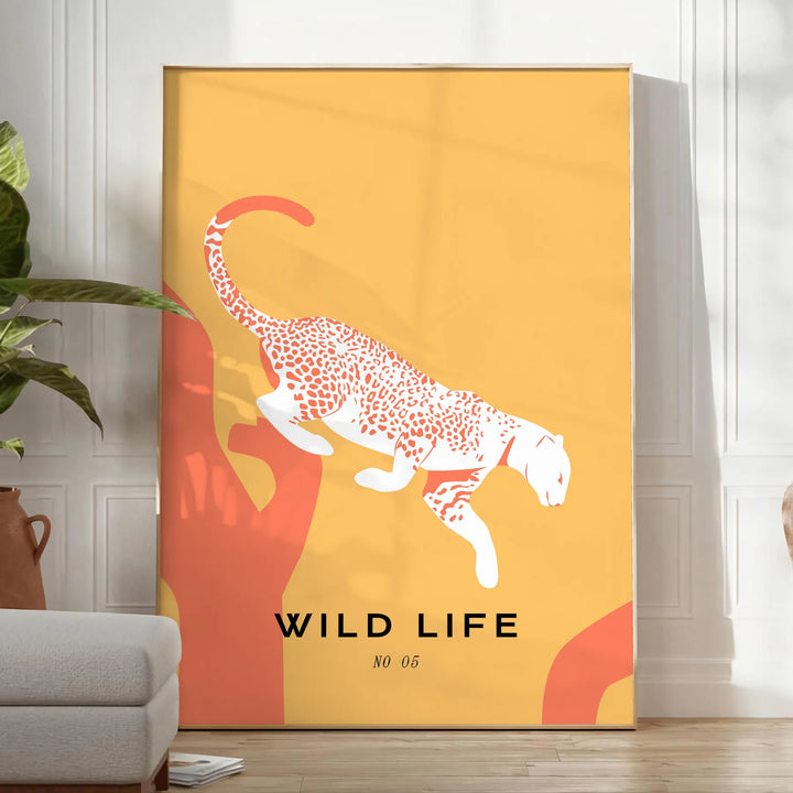 Jaguar Animal Wall Print Travel Poster High Quality Frame Premium Print Home Decor Color