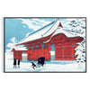 space charming Japan Vintage Poster blue red hues wall art unique gift artwork essence timeless elegance various sizes decor A4 cm A0