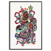 charm Japan vintage poster elegant gray white hues wall art thoughtful gift print essence timeless beauty sizes A4 cm A0