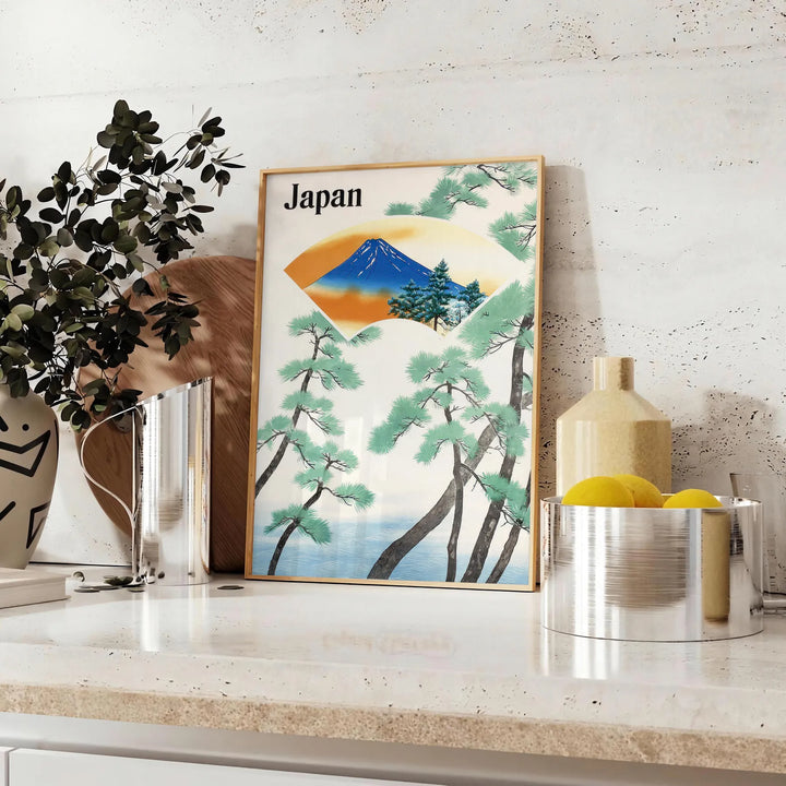 Japan Fuji Travel Poster Poster Travel Poster High Quality Frame Premium Print Home Decor Color