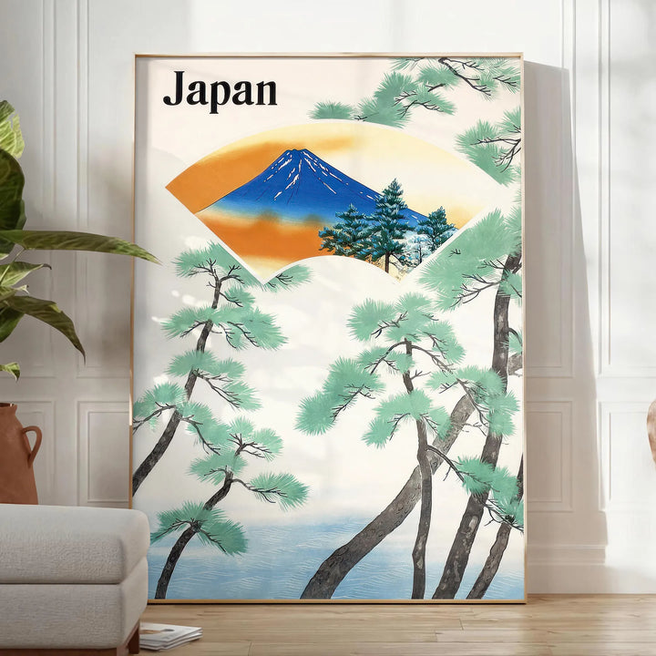 Japan Fuji Travel Poster Poster Travel Poster High Quality Frame Premium Print Home Decor Color