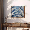 space Japan vintage art poster serene blue gray tones exquisite wall print ideal gift timeless elegance room preferred dimensions A4 cm A0 decor today