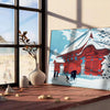 space charming Japan Vintage Poster blue red hues wall art unique gift artwork essence timeless elegance various sizes decor A4 cm A0