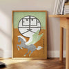 allure Japanese art captivating green blue poster space unique wall exquisite gift stunning addition home decor available sizes A4 cm A0 today