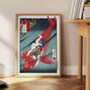 timeless elegance Japanese vintage poster rich brown green hues touch classic charm wall art collection unique gift space artwork
