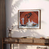 charm Japanese vintage poster elegant black green hues wall art unique gift artwork touch timeless elegance space unframed options