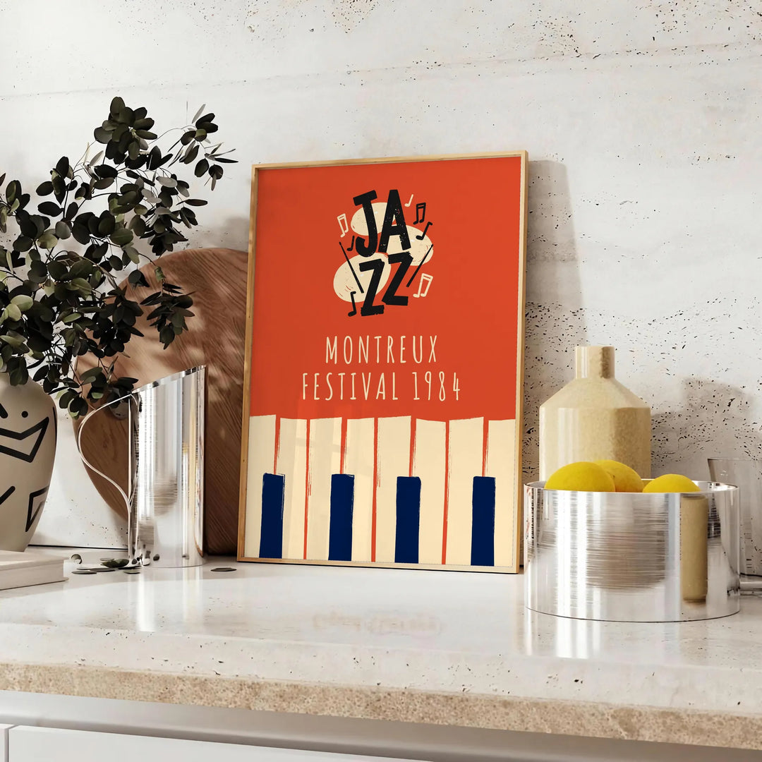 Jazz Festival Music Art Print Travel Poster High Quality Frame Premium Print Home Decor Color