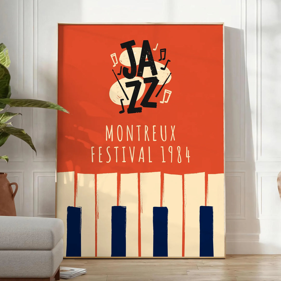 Jazz Festival Music Art Print Travel Poster High Quality Frame Premium Print Home Decor Color