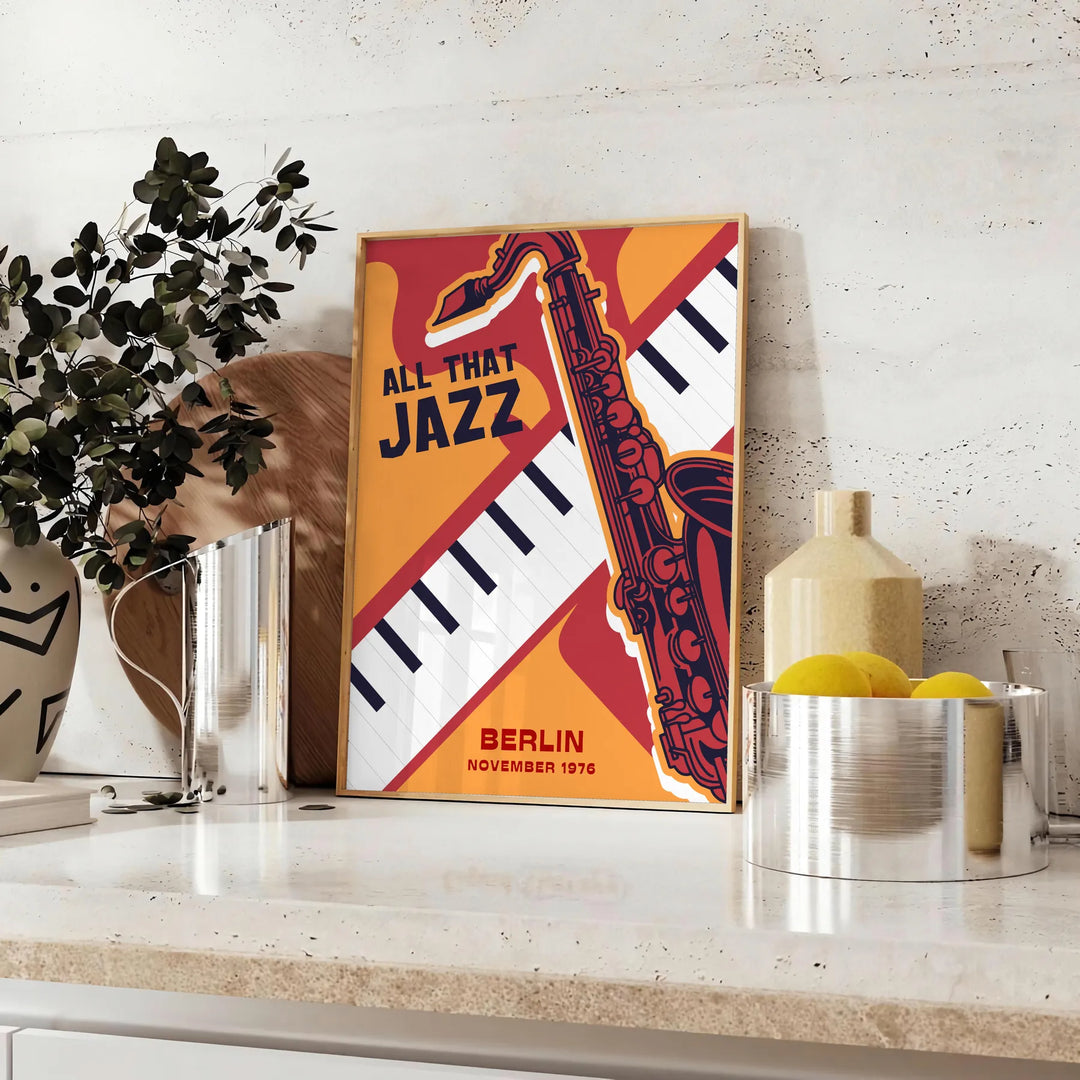 Jazz Festival Music Art Travel Poster High Quality Frame Premium Print Home Decor Color