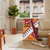 space striking black orange jazz festival poster wall art centerpiece vibrant artwork ideal gift music enthusiasts A4 cm A0 sizes decor unique print today