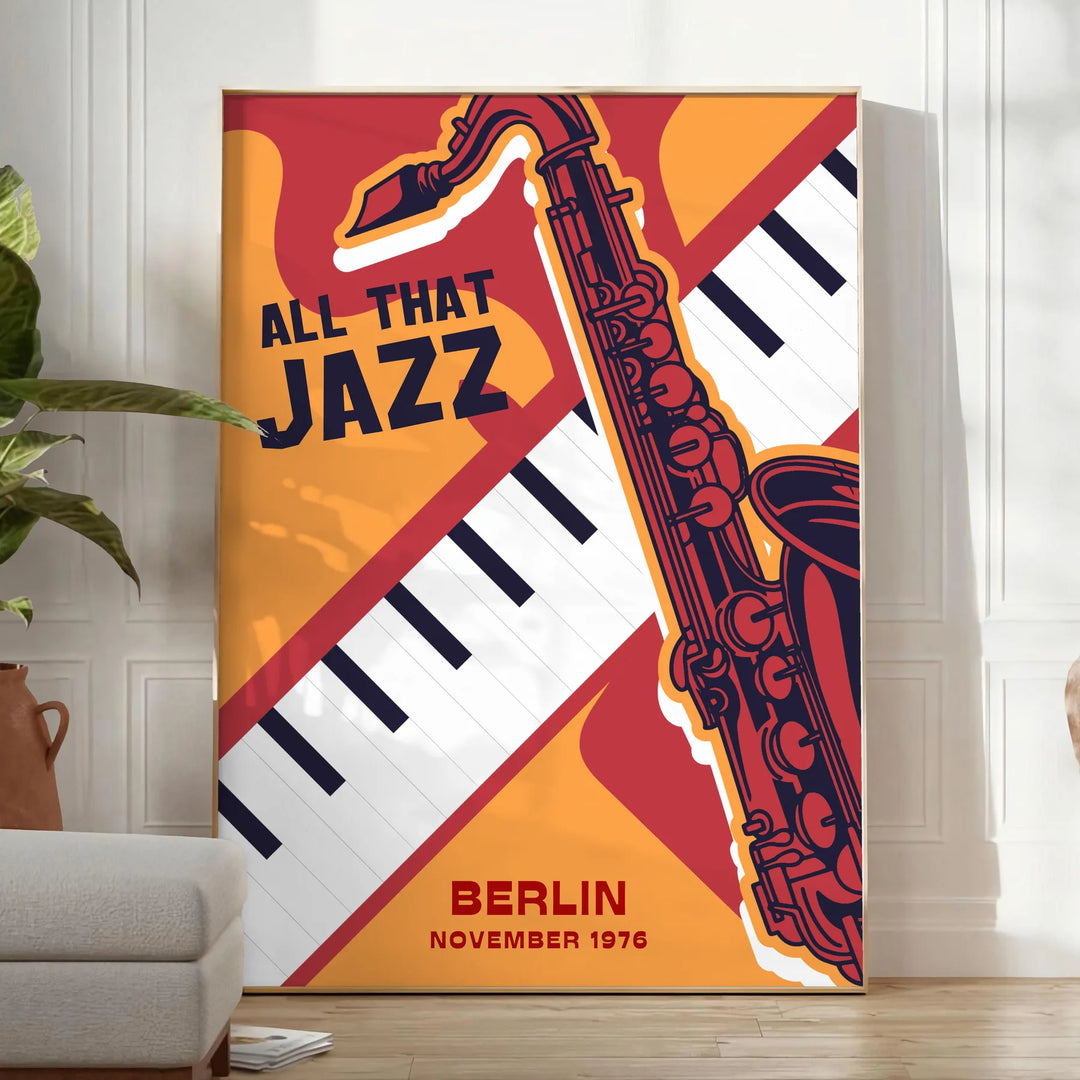 Jazz Festival Music Art Travel Poster High Quality Frame Premium Print Home Decor Color