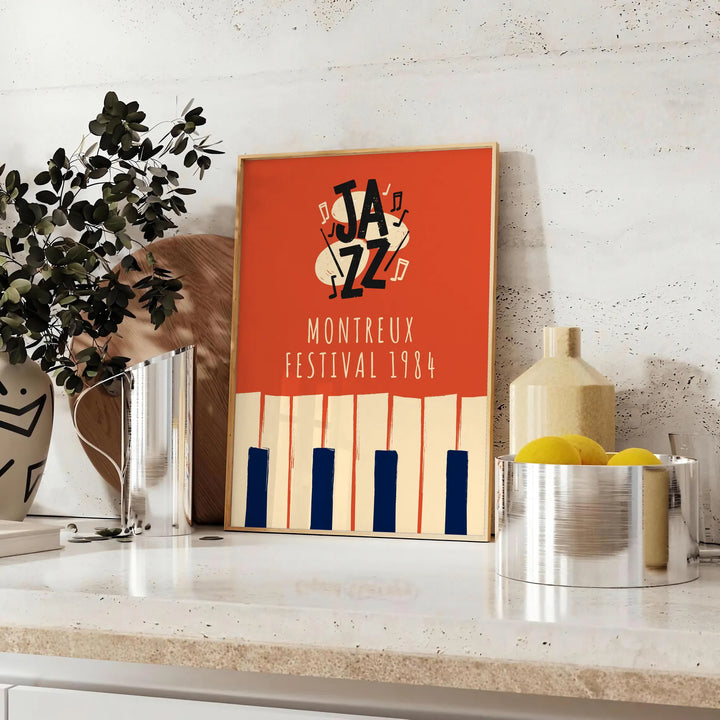 Jazz Festival Music Poster Travel Poster High Quality Frame Premium Print Home Decor Color