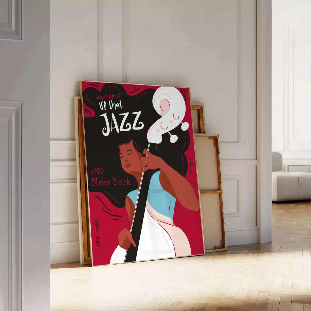 Jazz Festival Music Print Travel Poster High Quality Frame Premium Print Home Decor Color